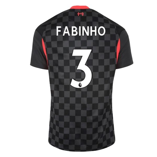 Camiseta Liverpool NO.3 Fabinho Tercera Equipación 2020-2021 Negro
